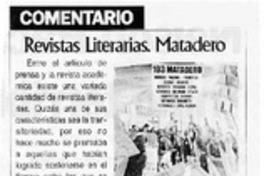 Revistas literarias. Matadero