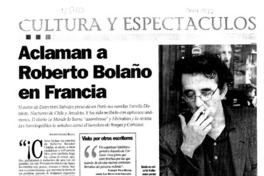 Aclaman a Roberto Bolaño en Francia