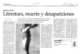 Literatura, muerte y desapariciones