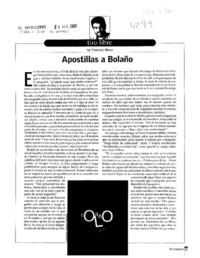Apostillas a Bolaño