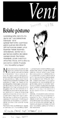 Bolaño póstumo.