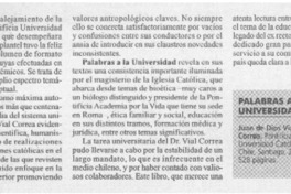 Palabras a la universidad