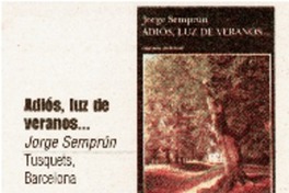 Adiós, luz de veranos...