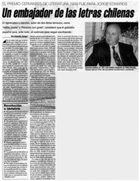 Un embajador de las letras chilenas