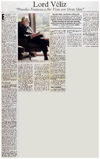 Lord Véliz "Pinochet empieza a ser visto con otros ojos"