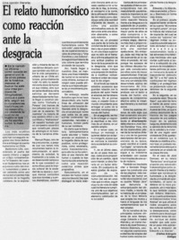 El relato humorístico como reacción ante la desgracia