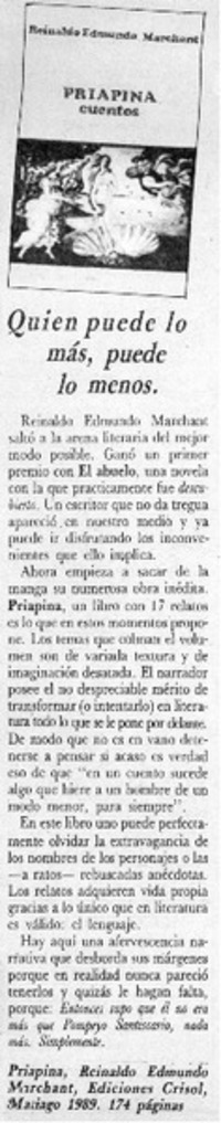 Quien puede lo más, puede lo menos