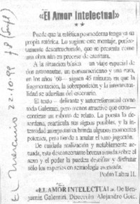 El amor intelectual