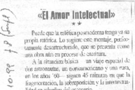 El amor intelectual
