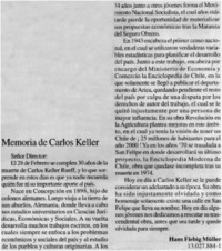 Memoria de Carlos Keller