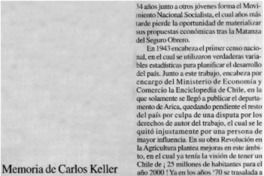 Memoria de Carlos Keller