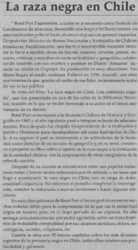 La raza negra en Chile.