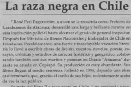 La raza negra en Chile.