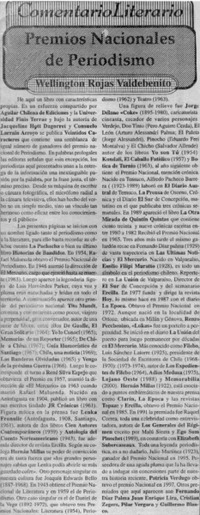 Premios Nacionales de periodismo