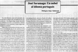 José Saramago : Un nobel al idioma portugués