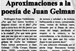 Aproximaciones a la poesía de Juan Gelman