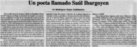 Un poeta llamado Saúl Ibargoyen