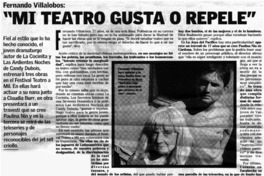 "Mi teatro gusta o repele"