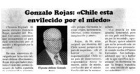 Gonzalo Rojas: "Chile está envilecido por el miedo"