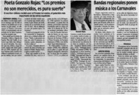 Poeta Gonzalo Rojas: "Los premios no son merecidos, es pura suerte"