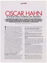 Oscar Hahn, el poeta mas normal del mundo