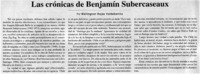Las crónicas de Benjamín Subercaseaux