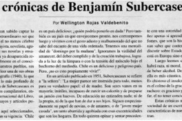 Las crónicas de Benjamín Subercaseaux