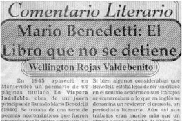 Mario Benedetti : el libro que no se detiene