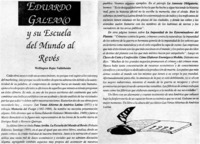 Eduardo Galeano y su escuela del mundo al revés