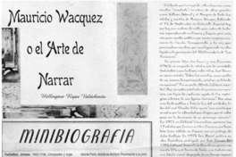 Mauricio Wacquez o el Arte de Narrar