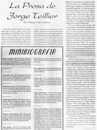 La prosa de Jorge Tellier