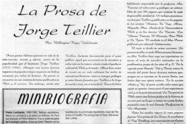 La prosa de Jorge Tellier
