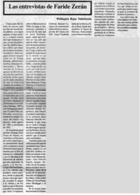 Las entrevistas de Faride Zerán