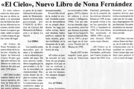 El cielo" nuevo libro de Nona Fernández