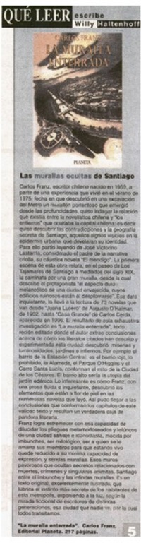 Las murallas ocultas de Santiago