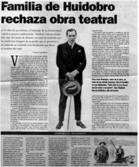 Familia de Huidobro rechaza obra teatral