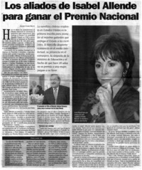 Los aliados de Isabel Allende para ganar el Premio Nacional
