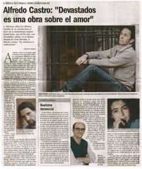 Alfredo Castro: "Devastados es una obra sobre el amor"