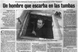 Un hombre que escarba en las tumbas