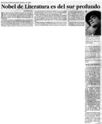 Nobel de literatura es del sur profundo