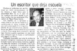 Un escritor que deja escuela