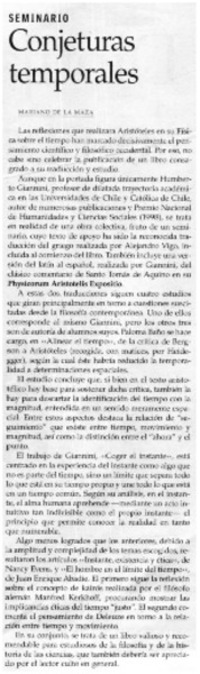 Conjeturas temporales