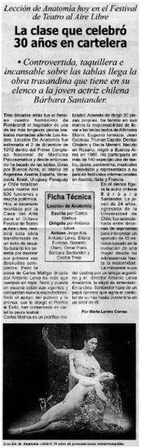 La clase que celebró 30 años en cartelera