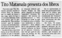 Tito Matamala presenta dos libro.