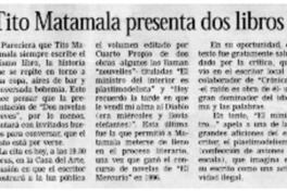 Tito Matamala presenta dos libro.