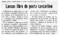 Lanzan libro de poeta sancarlino.