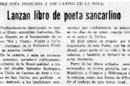 Lanzan libro de poeta sancarlino.