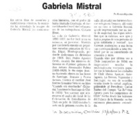 Gabriela Mistral