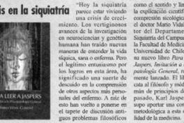 Crisis en la siquiatría