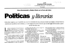 Políticas y literarias.